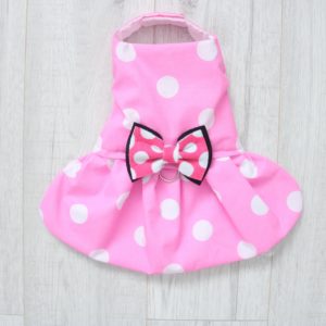 Minnie Mouse Inspired Pink and White Polka Dot Dress